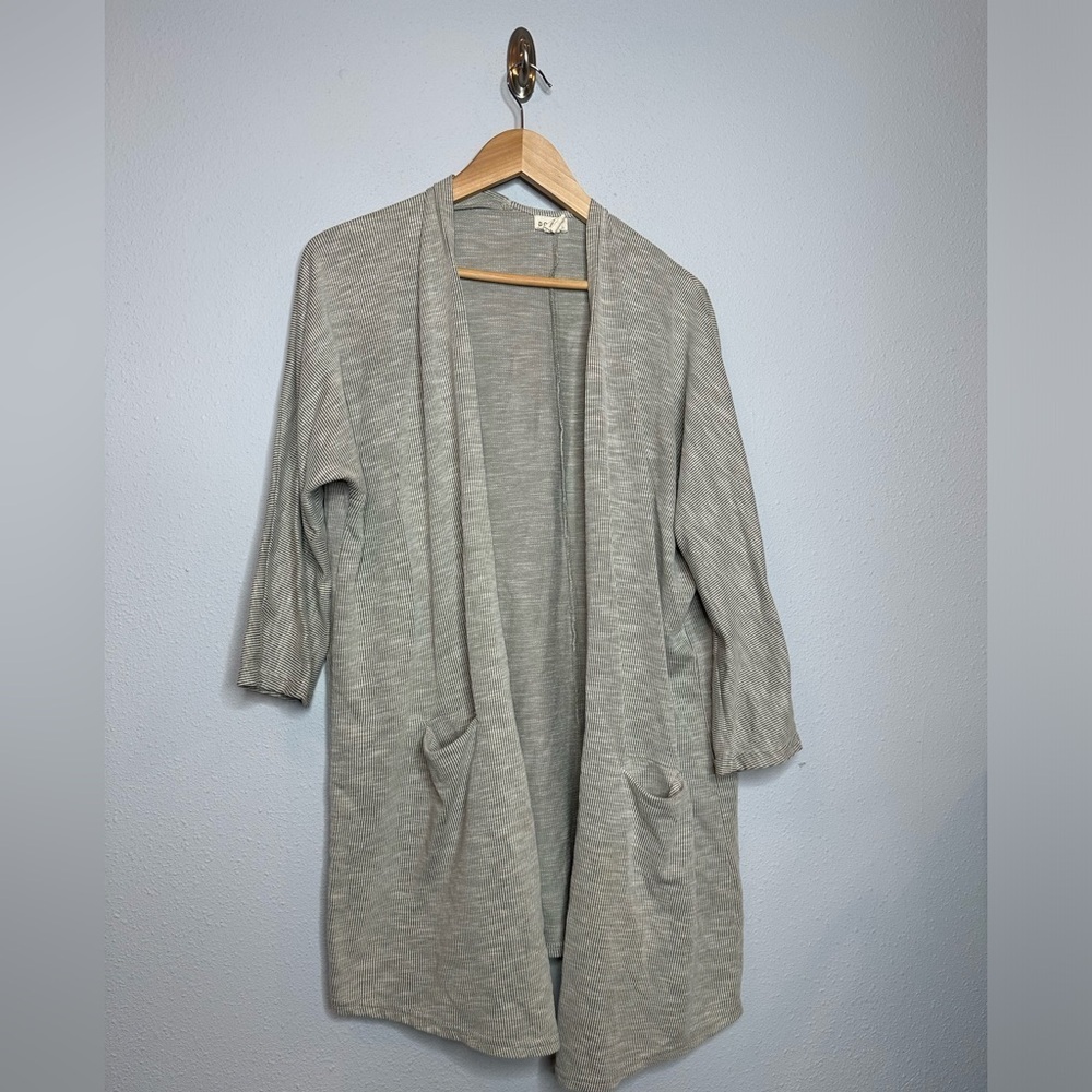 Donni Gray Open Front Cardigan Sweater one size